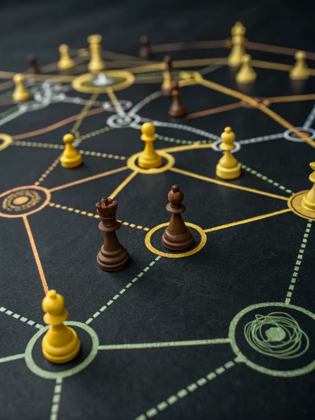 Strategic planning visualized as connected decisions