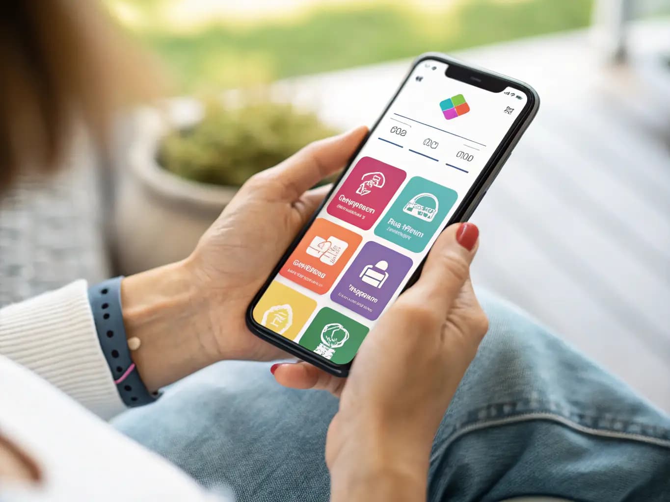 Mobile application with an intuitive interface